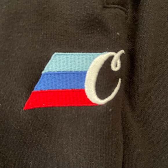 Rare Cookies Striped & Embroidered Sweatpants Sz S - Picture 5 of 11